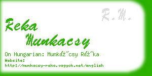 reka munkacsy business card